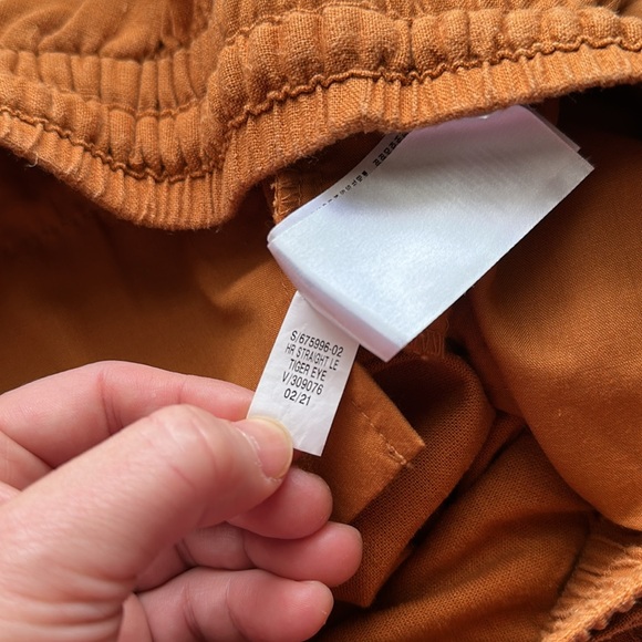 Old Navy Rust Brown Linen Blend Pants XS - Picture 6 of 6